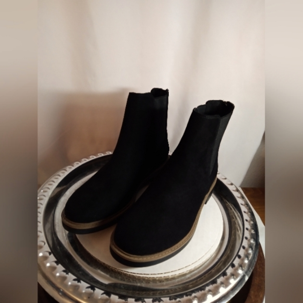 Black Ankle Boots Size 7m Sutton Espirit Side Zip Kensie women boots